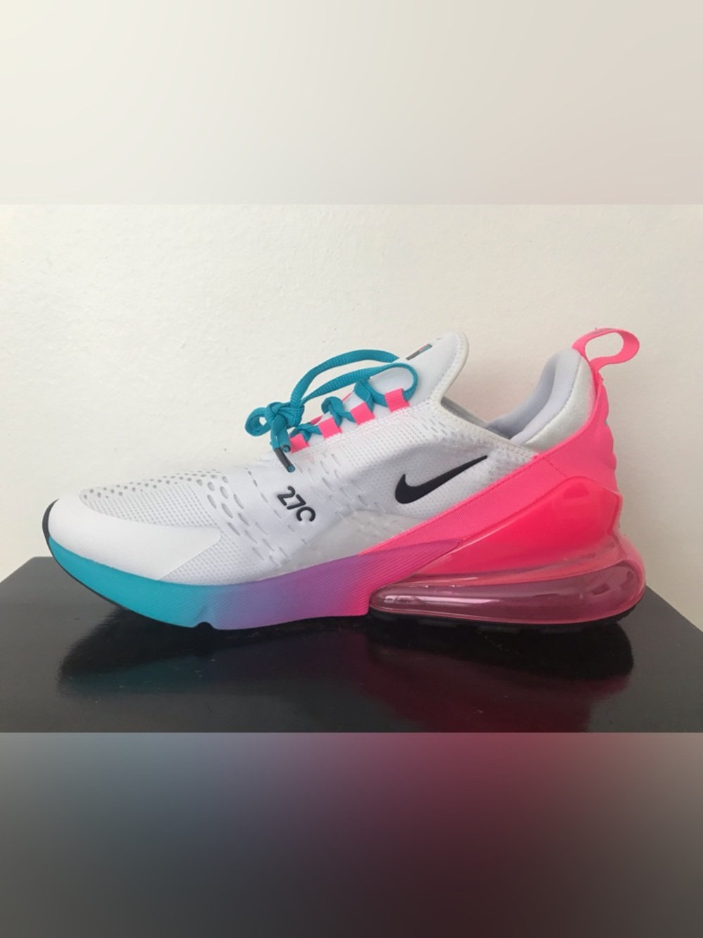 Size 11 Mens Nike Air Max 270 Miami Marlins City Connect Shoes White HQ8001-100 - Picture 4 of 7